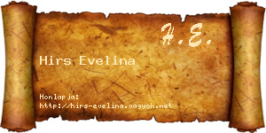 Hirs Evelina névjegykártya